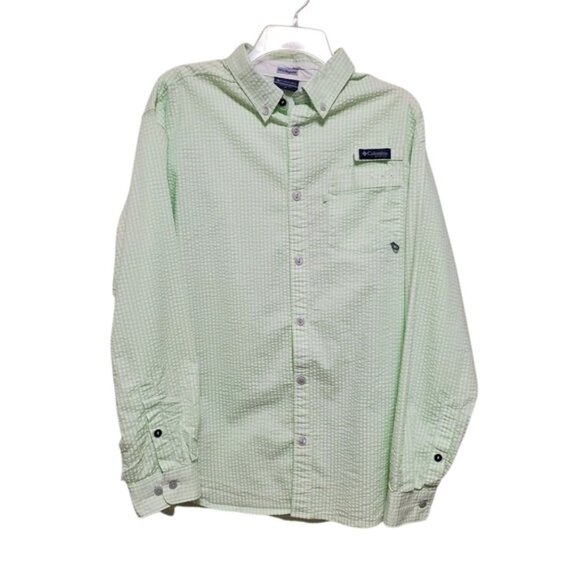 Columbia Searsucker Button Down Long Sleeve Shirt PFG Regular - Picture 10 of 10